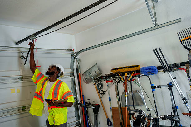 Professional Garage Door Roller Replacement technician working in Chisago City, MN